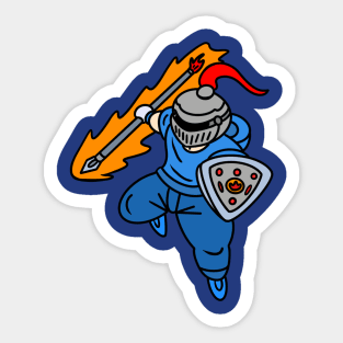 Cool knight wearing hoodies chibi style Sticker